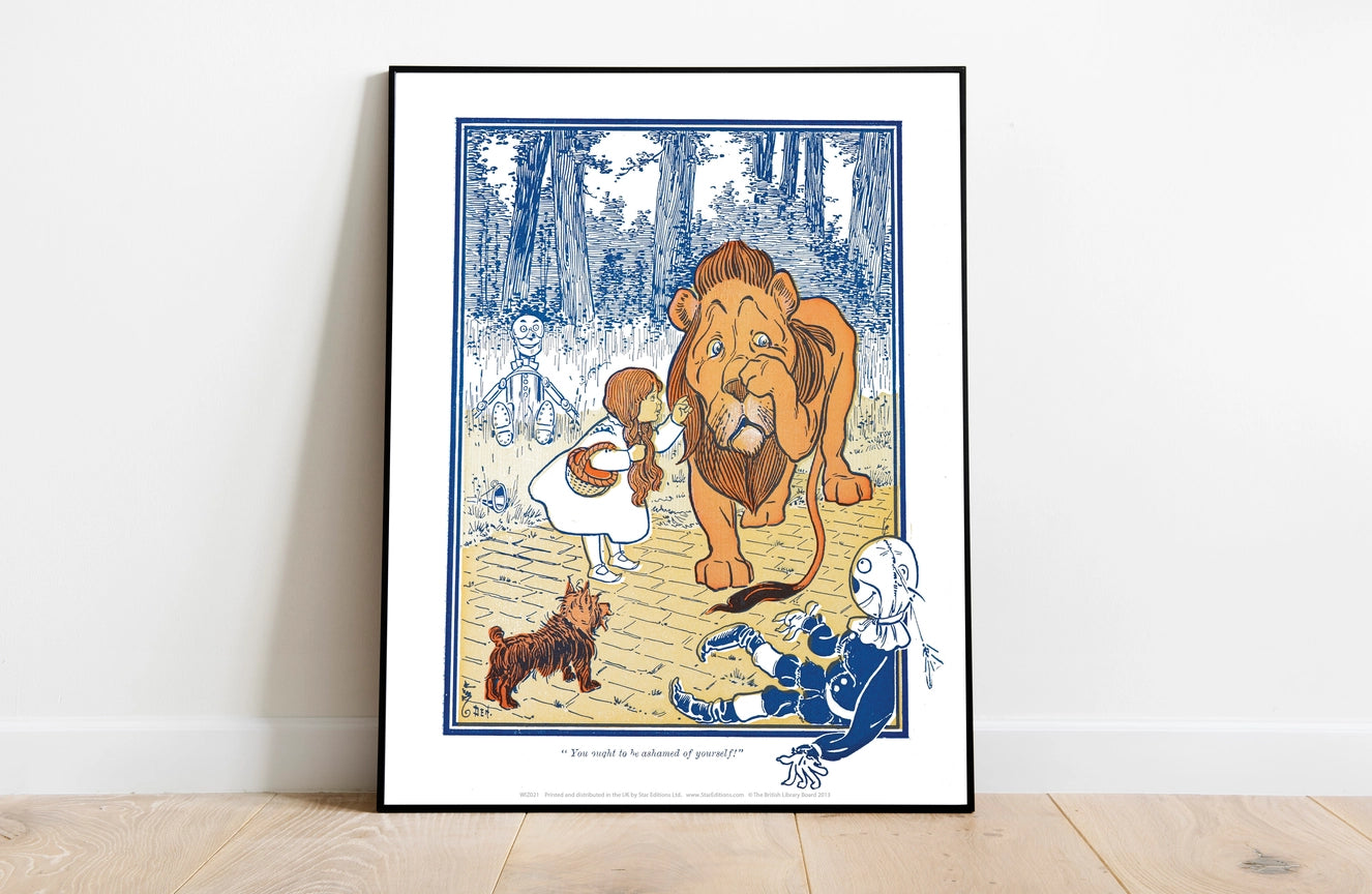 The Wonderful Wizard of Oz Collection- Cowardly Lion Crying Art Print