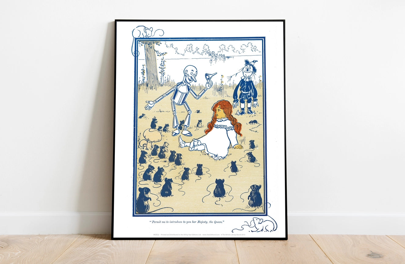 The Wonderful Wizard of Oz Collection- Dorothy, Tin Man and Scarecrow with Mice Art Print