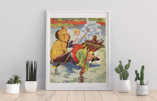The Wizard of Oz Picture Book Collection- Scarecrow stuck in Water Art Print