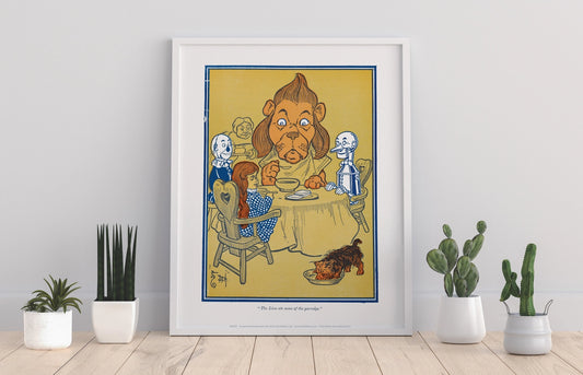 The Wonderful Wizard of Oz Collection- The Lion ate some of the porridge! Art Print