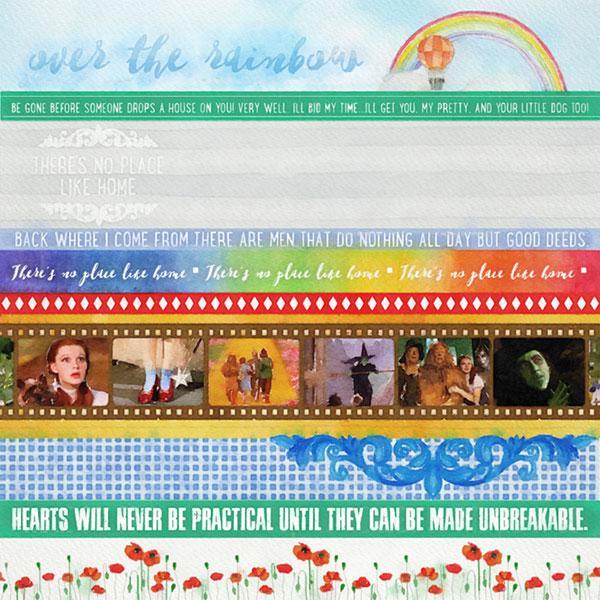 Wizard of Oz 12x12 Double Sided Boarders Paper