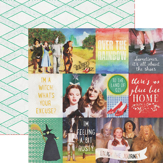 Wizard of Oz Tags 12x12 Double Sided Paper